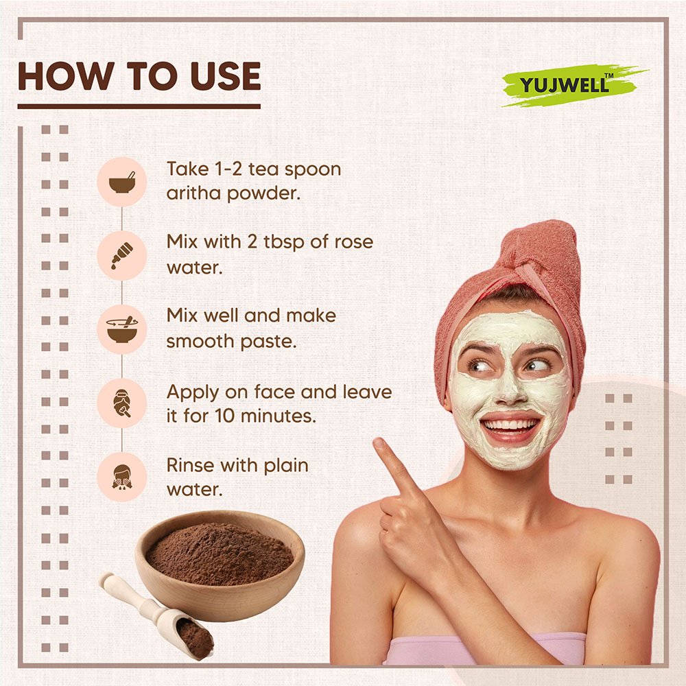YUJWELL Organic Aritha Powder | USDA Organic & India Organic Certified