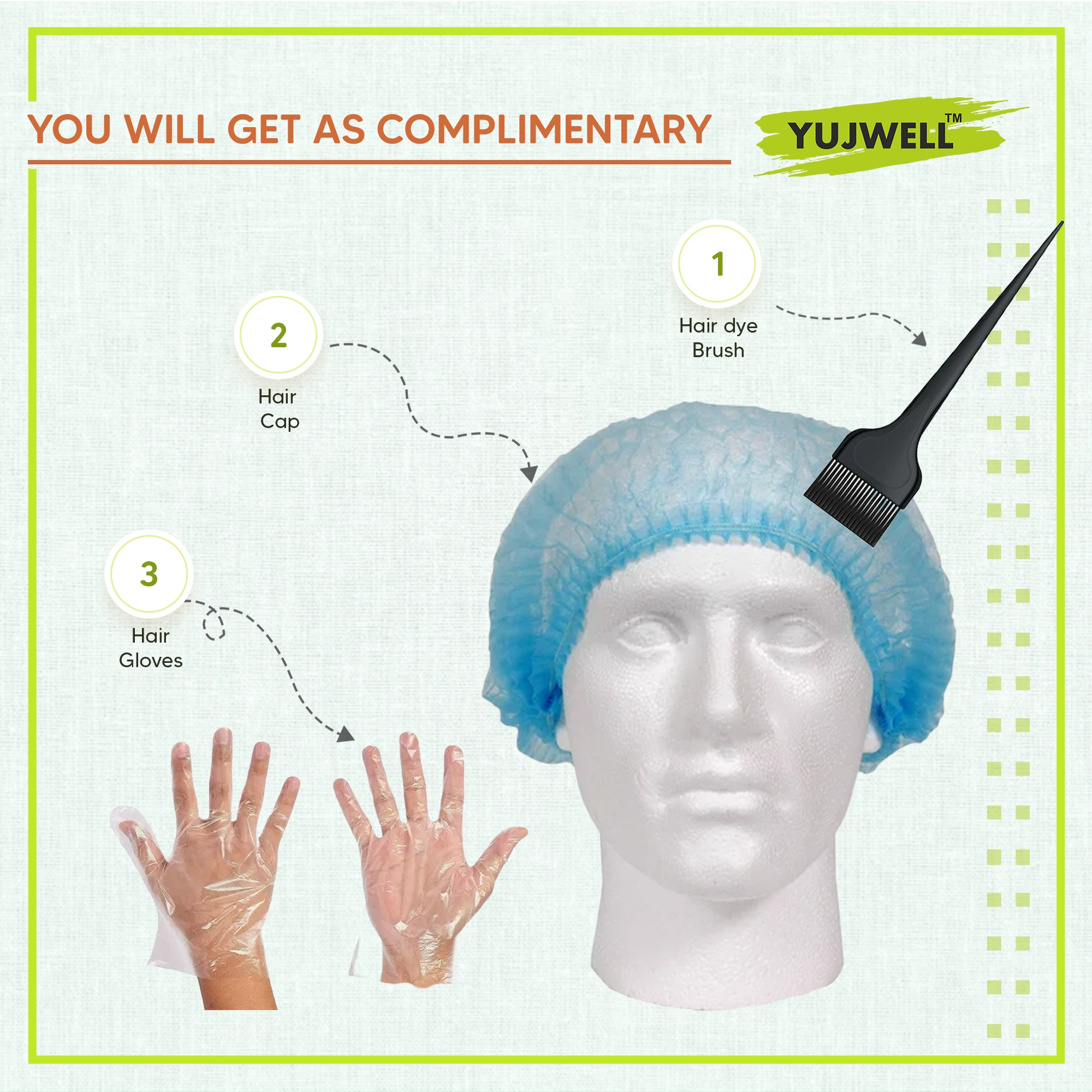 YUJWELL Organic Herbal Hair Care Combo | Amla, Aritha, Shikakai, Bhringraj & Natural Hibiscus
