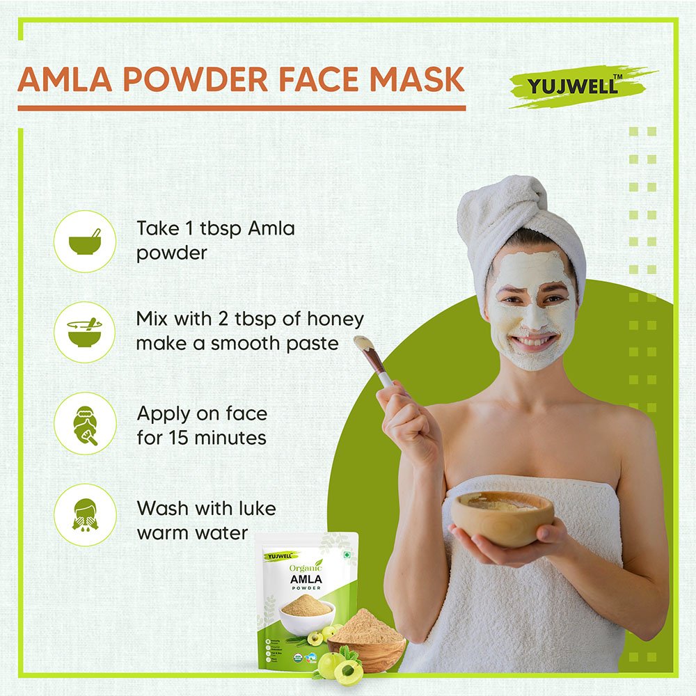 YUJWELL Organic Amla Powder | USDA Organic & India Organic Certified